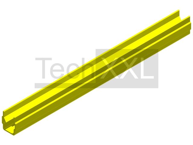 Profilé U8, jaune, 2000 mm compatible avec Item 0.0.489.43