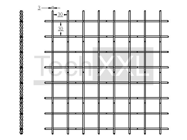 Grillage ondulé 30x30x3, noir ➡️ 24.09€ ▷ Profilés et Accessoires - Item No  100966