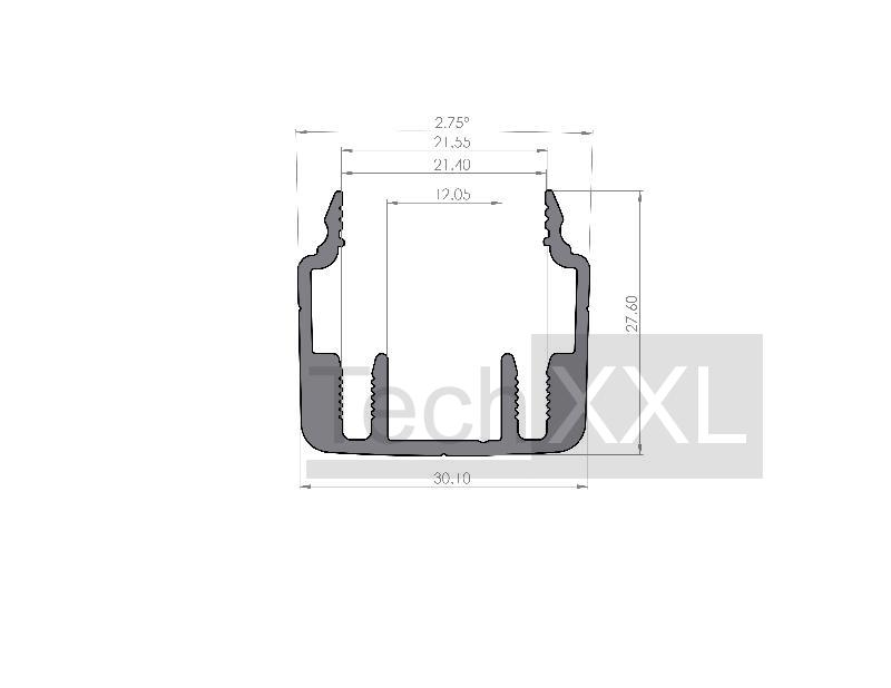 Goulotte cable 30x30 mm 2 m, blanc