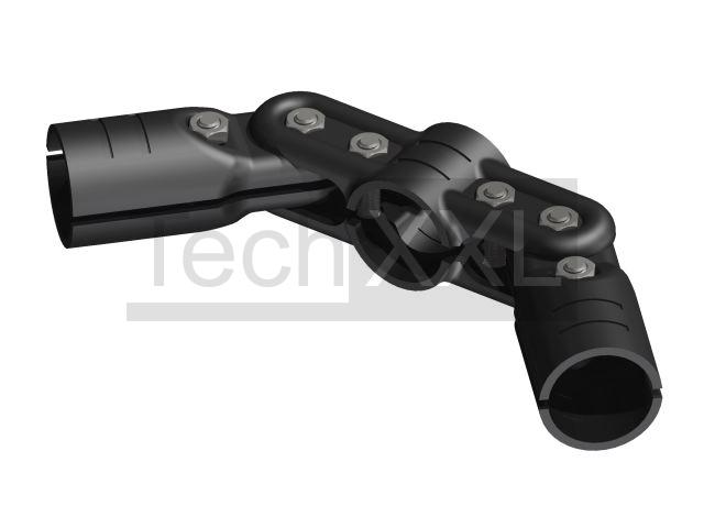 Connecteur D28, double pivotement 180°, noir compatible avec Bosch DF-12B