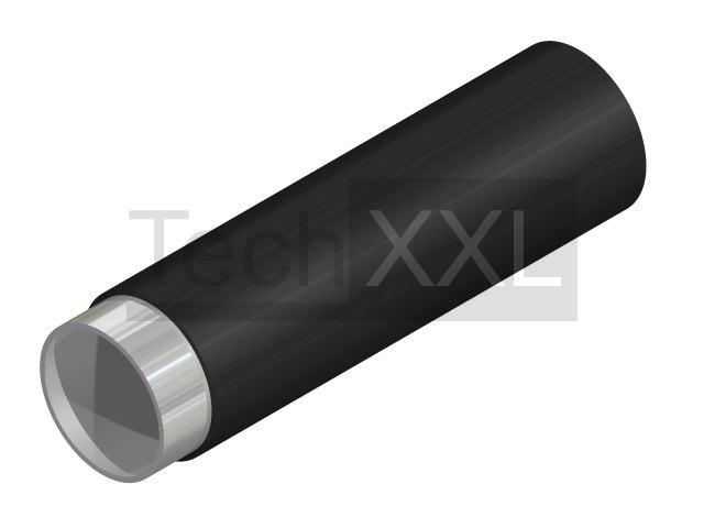 Tube rond D28x1,0 ST/ESD, noir compatible avec Bosch EH10B40-Z