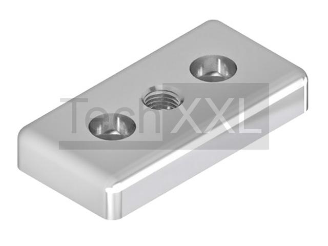 Plaque de base 12 120x60 M16, gris alu compatible avec Item 0.0.007.37