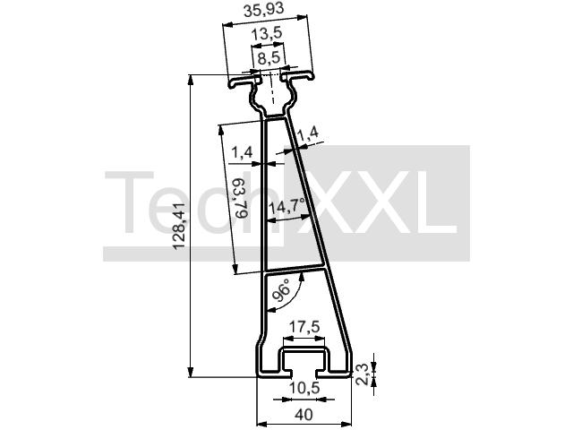 Rail solaire 121001-001 wie HSOP66